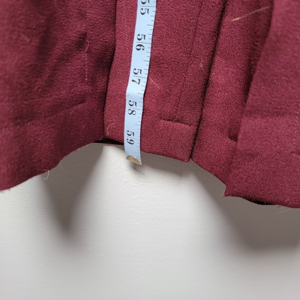 INC Jumpsuit Size 6 Sleeveless Maroon Tie Front Back Zip One Piece Pantsuit Luxe - Picture 4 of 8